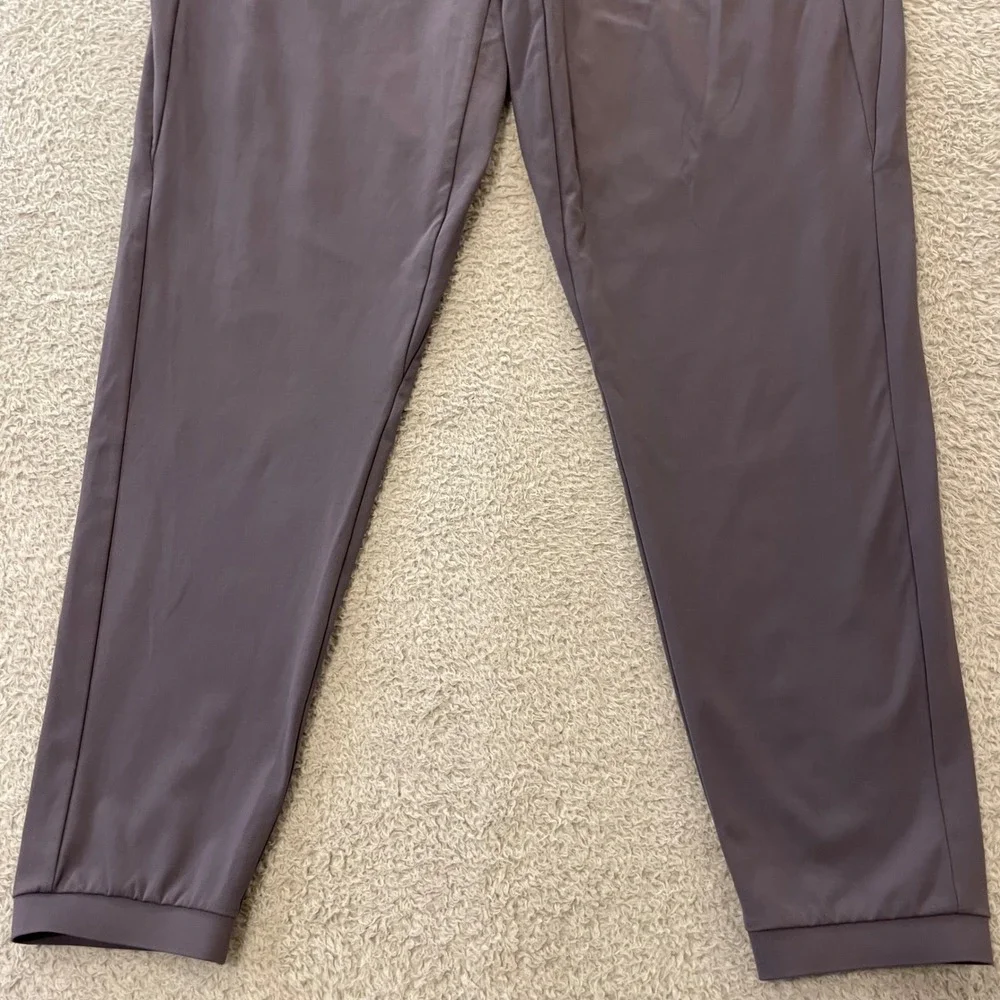 Janji Mercury Knit Running Joggers Mens Large Purple Gray Tapered Athletic Pants